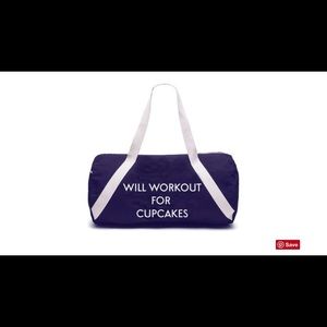 Private Party "Will Workout for Cupcakes" gym bag